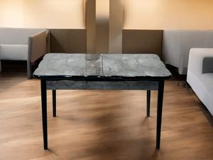 Ensemble table à manger moderne et 4/6 chaises avec dessus en verre et pieds en bois massif Mobilier de maison pour salle à manger et cuisine - Product Image 2