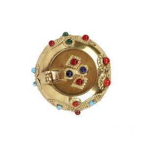 Cendrier en pierres précieuses en laiton un mélange parfait d'artisanat traditionnel et d'élégance artistique - Product Image 3