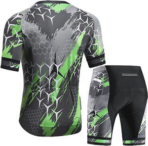 Combinaison de cyclisme respirante à séchage rapide pour hommes, ensemble personnalisable en uniforme court avec fermeture éclair pour les courses de vélo ou l'entraînement - Product Image 2