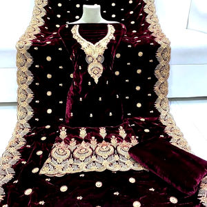 ชุดงานแต่งงานของผู้หญิงชุดแฟนซีอินเดียและปากีสถานปักลาย nakshi dabka lehenga choli - Product Image 1