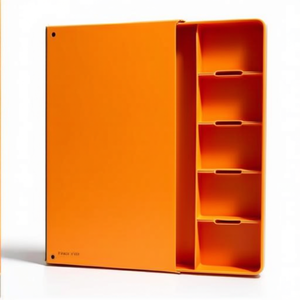 Organizador de Escritorio Naranja PAGNA TREND con 12 Compartimentos, Bandejas para Archivos de Cartón DIN A4 en Blanco, Laminadas con Película de Polipropileno - Product Image 2
