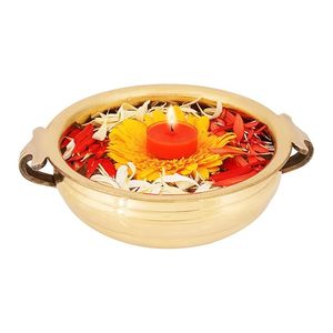 Cuenco Urli decorativo de forma redonda para el diseño moderno y único hecho a mano indio de Urli al precio más barato Decoraciones florales - Product Image 1