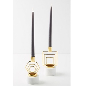 Modern Minimalist Metal Taper Holder For Offices <b>Offering</b> Sleek Contemporary Design With Luxurious Golden Finish - Product Image 4