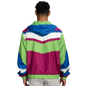 Veste coupe-vent légère imperméable de style rétro à la mode, unisexe, design années 80-90, style décontracté coloré, veste d'extérieur - Product Image 3