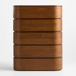 <span class=keywords><strong>Commode</strong></span> à 5 tiroirs <span class=keywords><strong>de</strong></span> style moderne, taille personnalisée, couleur <span class=keywords><strong>noyer</strong></span>, <span class=keywords><strong>commode</strong></span> haute pour chambre à coucher - Product Image 2