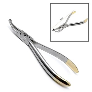 Frazier ống hút nha khoa plier mạ Vàng xử lý thép không gỉ cong tip chỉnh hình răng công cụ cho dụng cụ phẫu thuật - Product Image 1