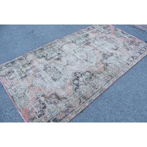 Tapis turc vintage, tapis de 4,6x8 pieds (140x245 cm), tapis oriental en laine rouge - Product Image 2