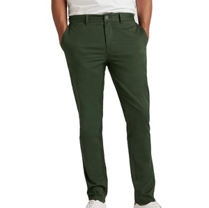 Pantalon chino pour hommes en velours côtelé taille moyenne style Hip Hop tissu extensible respirant de couleur unie design personnalisé - Product Image 1