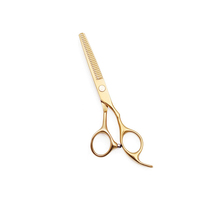 Ensemble de ciseaux à effiler professionnels sur mesure en acier inoxydable à lame de rasoir pour coiffeur