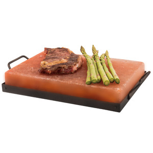 Losa de Sal Rosa del Himalaya 12x8x2 con Soporte Metálico, Bloque de Sal Rectangular del Himalaya 12" X 8" X 1.5" Grande, Forma Ovalada del Himalaya - Product Image 6