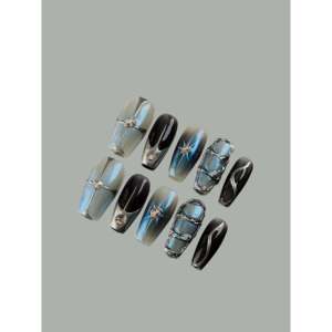 Planet Fire Press on Nail, Diseño de Uñas Único para un Look Elegante - Product Image 3