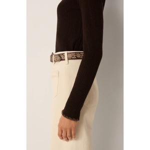 Suéter Casual DOLCEVITA de Lana Merino con Estampado Floral, Decoración Bordada a Rayas, Cierre de Cremallera, Transpirable y Cómodo para Otoño - Product Image 2