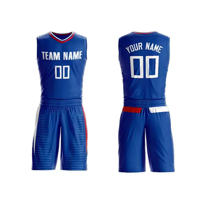 Uniforme de Fútbol Azul Liso con Sublimación Personalizada, Venta Caliente, Personaliza Tu Propio Conjunto de Uniforme de Fútbol - Product Image 4