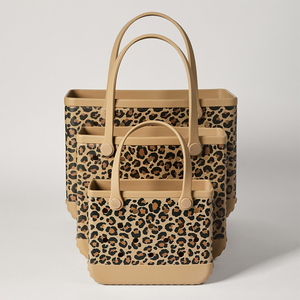 Bolsa de Playa de EVA con Estampado Personalizado, Impermeable, de Gran Capacidad, con Diseño de Leopardo, Lavable, para Piscina, Viajes y Compras - Product Image 1