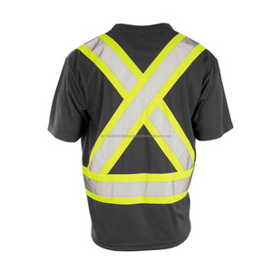 T-shirt réfléchissant haute visibilité, vêtements de travail de sécurité à manches courtes personnalisés pour hommes, adapté aux travaux de construction et aux travaux en plein air - Product Image 6