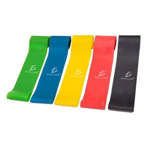 Kit di Fasce Elastiche in Lattice per Fitness ad Alta Resistenza, 5 Unità, Fasce Piatte Portatili in TPE con Borsa per Esercizi Fitness - Product Image 1