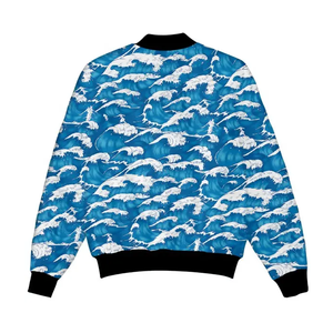 แจ็คเก็ตบอมเบอร์ unisex หนังขนแกะระบายอากาศได้ดีมีซิปเสื้อใส่ตามท้องถนน - Product Image 4