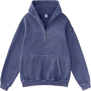 Sudadera con Capucha Unisex Casual de Gran Tamaño para Otoño e Invierno, Cuello con Capucha, 100% Algodón, Tinte Liso, Bolsillo Bordado, Servicio OEM - Product Image 5