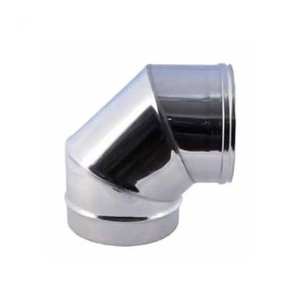 Tubo de Acero Inoxidable AISI 304 con Curva de 90 Grados para Chimenea, Diámetro de 0.5 mm y 220 mm, Piezas para Chimenea - Product Image 1