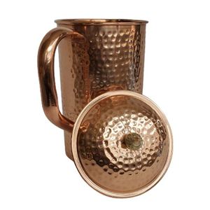 En gros 100% Pur Cuivre Pichet À Boire Martelé Conception Super Vente Dernière Arrivée Logo Personnalisé Pichet À Eau Matériau En Métal - Product Image 4