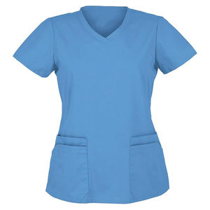 Top ventes OEM, vente en gros, design personnalisé, uniforme d'hôpital pour femmes, hauts de gommage pour soins infirmiers, ensemble de gommage aux figues, haut tunique pour soins infirmiers - Product Image 3