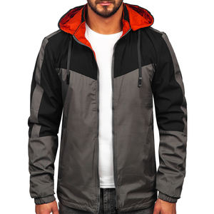 Vente en gros Veste coupe-vent pour hommes personnalisée, légère et imperméable Streetwear en toile avec logo à l'avant Veste en position pour homme - Product Image 1