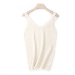 <b>Top</b> Selling High Performance Plain Sporty Style Sleeveless Mandarin Collar <b>Knit</b> Short <b>Tank</b> <b>Tops</b> Spandex Cotton Breathable - Product Image 1