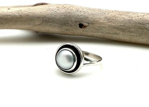 Anillo clásico de plata maciza 925, joyería para mujer, Perla de Plata de Ley 925, piedras preciosas, estilo bohemio, anillo hecho a mano, regalo para mamá - Product Image 2