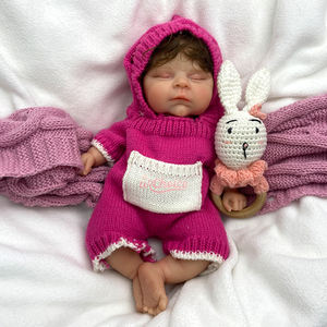دمية أطفال صغيرة الحجم 30 سم مع شعر، دمية واقعية من السيليكون الكامل، لعبة ناعمة للأطفال حديثي الولادة - Product Image 1