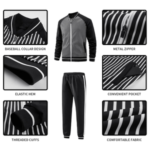 ชุดวอร์มซิปผู้ชายแบบขายส่ง ผลิตในปากีสถาน ผ้าระบายอากาศ ชุดออกกำลังกาย ผ้าฝ้าย 100% - Product Image 5