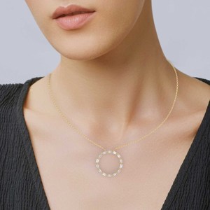 10k or massif laboratoire cultivé diamant Baguette collier laboratoire cultivé diamant mariage collier femmes collier pour anniversaire bijoux - Product Image 4