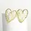 Boucles d'oreilles pendantes en forme de cœur géométrique avec perles d'imitation pour mariage/fiançailles - Product Image 5