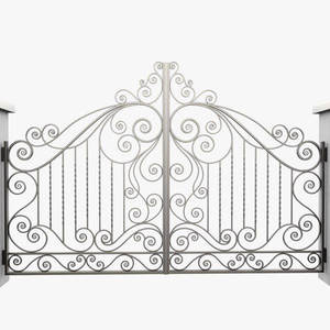 ประตูเหล็กดัดงานฝีมือพร้อมดีไซน์วินเทจโครงโลหะแข็งแรงและประตูอัตโนมัติที่เป็นอุปกรณ์เสริมสำหรับทางเข้าที่ปลอดภัย - Product Image 2