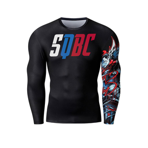 Venta al por mayor personalizada Rashguard camisa de compresión de manga larga o corta para Jiu Jitsu ropa de artes marciales - Product Image 1