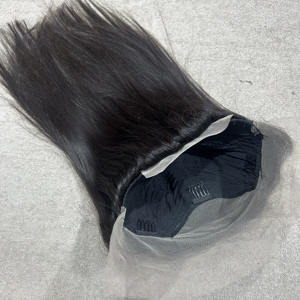 Кружевной парик из натуральных индийских волос Remy, полностью кружевной, прямой, без клея, 12-30 дюймов, для чернокожих женщин, прозрачный, доставка <span class=keywords><strong>DHL</strong></span> - Product Image 5