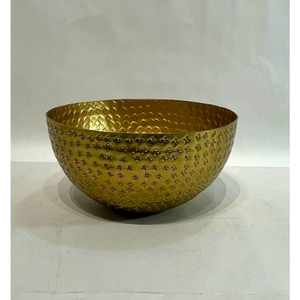 Moderno Tazón Decorativo Dorado Grande con Textura Martillada, Precio al por Mayor - Product Image 4