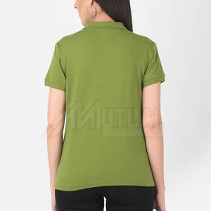 Venta caliente personalizada de las mujeres para la camiseta del polo transpirable de punto diseño corto buen Material estilo casual para la venta - Product Image 4