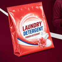 Sachet personnalisé vide thermoscellable à soufflets latéraux pour emballage plastique de lessive jetable en poudre