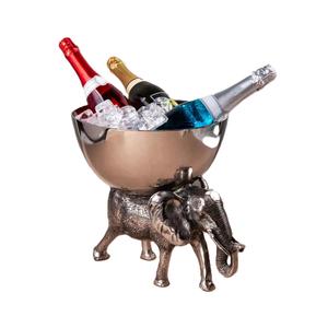Top Selling Antique Silver Ice <b>Bucket</b> With Handle <b>Champagne</b> Bottle Wine Cooler With Customized Logo Bar Wine Tub and Chiller - Product Image 6