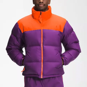 Custom Reflective Branding <b>Strap</b> <b>Adjustable</b> Cuffs Heat Sealed Quilting Platinum Grey Mens Padded Puffer Jacket - Product Image 1