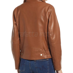 Veste en cuir de moto fabriquée au Pakistan, vente en gros, mode, veste en cuir de moto pour femmes - Product Image 2