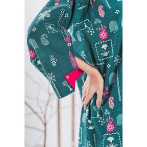 ชุดเซ็ตผู้หญิงสีเขียวอมฟ้า ลายพิมพ์ดอกไม้ ชุดสองชิ้น ไซส์ XS/XS สำหรับใส่ในช่วงฤดูร้อนและใส่ได้ทุกวัน - Product Image 2
