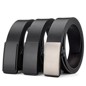 Cinturón de Cuero Personalizado para Hombre, Hebilla Metálica Automática, Diseño sin Dientes, Transpirable - Product Image 6