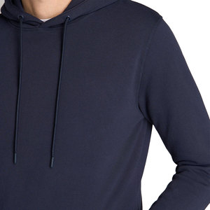 Pull à capuche personnalisé pour homme, style streetwear, en Spandex/Coton, vêtement d'extérieur tendance, polaire unie teinte, vente en gros, hiver - Product Image 3