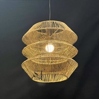 Abat-jour suspendu en rotin moderne fait main, attrayant et écologique, pour salon, chambre à coucher, décoration intérieure, fabriqué au Vietnam