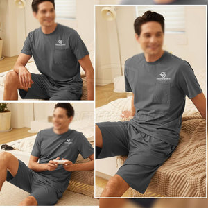 Conjunto de camiseta y pantalones cortos de diseño personalizado para hombre, conjunto moderno de pantalones cortos y camiseta para hombre, ropa cómoda para el verano - Product Image 2