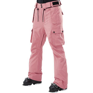 Pantalones de esquí OEM personalizados para mujer con cierre de cremallera a prueba de viento impermeable transpirable ajuste Anti-UV Impresión de logotipo y etiqueta privada - Product Image 1