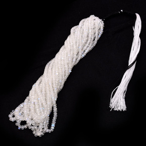 Cuentas Redondas Facetadas de Piedra Lunar Blanca AAA+ de 3mm-6mm, Cuentas Sueltas de Piedra Lunar Arcoíris con Destello de Fuego Azul Natural para Joyería - Product Image 4