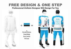 Calidad impresionante 100% poliéster secado rápido hockey sobre hielo venta al por mayor equipo uniforme directo de fábrica hombres serigrafía uniforme de hockey sobre hielo - Product Image 2