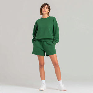 Ensemble de shorts de jogging imprimés d'hiver pour femmes, streetwear, molleton épais, écologique, respirant, deux pièces - Product Image 6